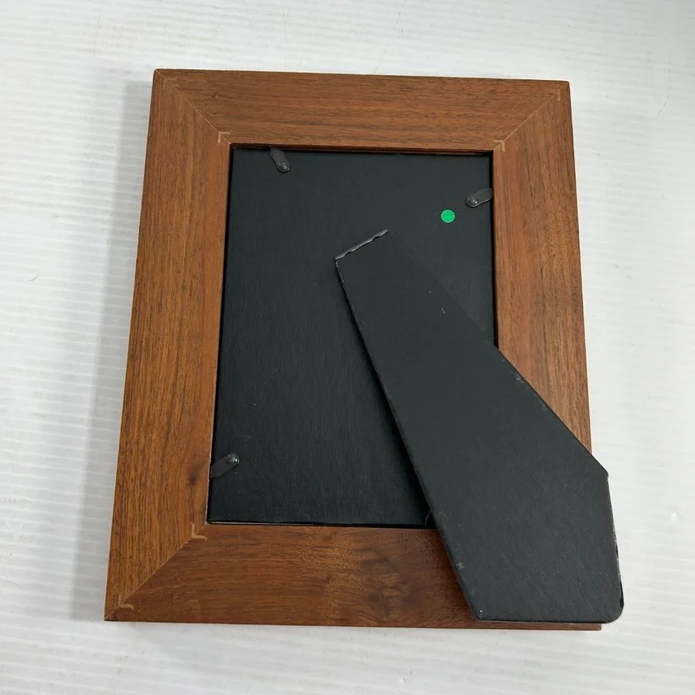 Vintage 1993 Amerigo Lasercraft For 5X7 Photo Frame Wood Table Top Abstract
